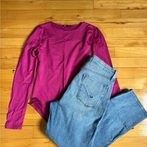 Zara Hot Pink Bodysuit